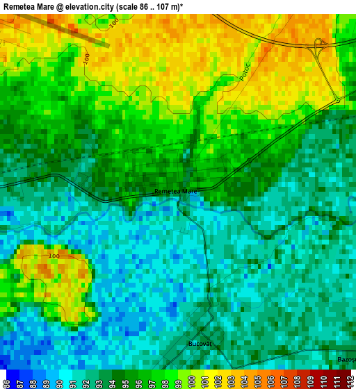 Remetea Mare elevation map