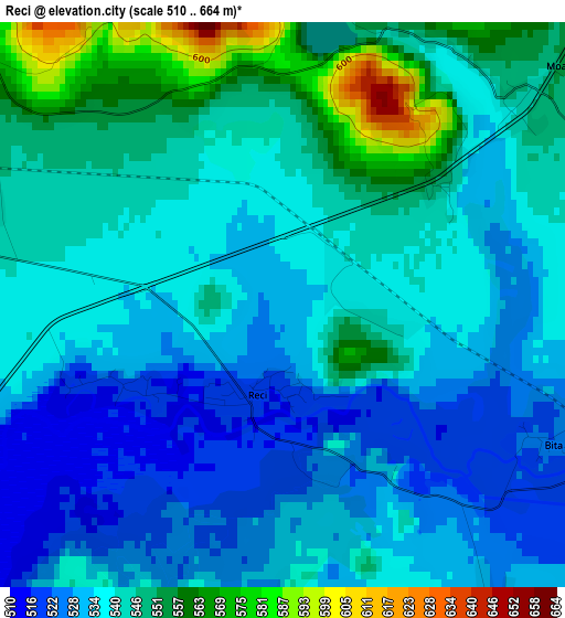 Reci elevation map