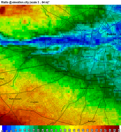 Rialto elevation map