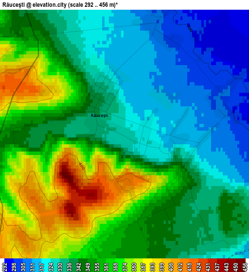 Răuceşti elevation map