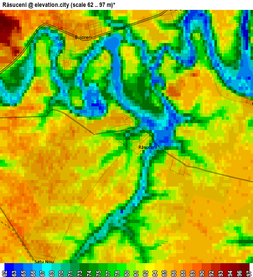 Răsuceni elevation map