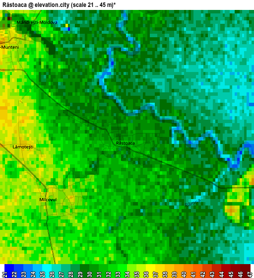 Răstoaca elevation map