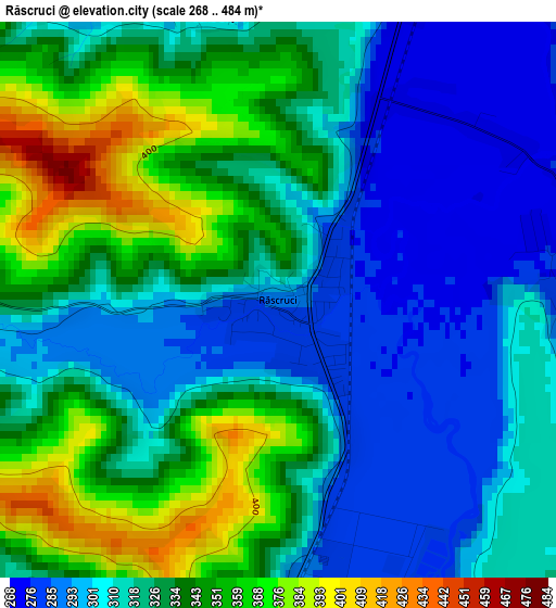 Răscruci elevation map