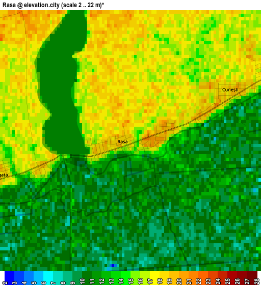 Rasa elevation map