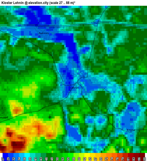 Kloster Lehnin elevation map