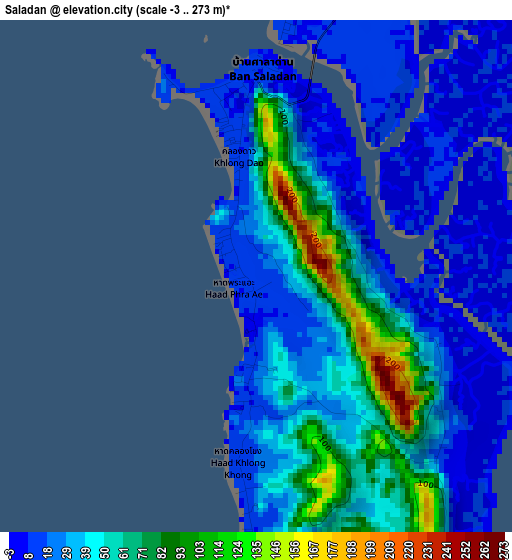 Saladan elevation map