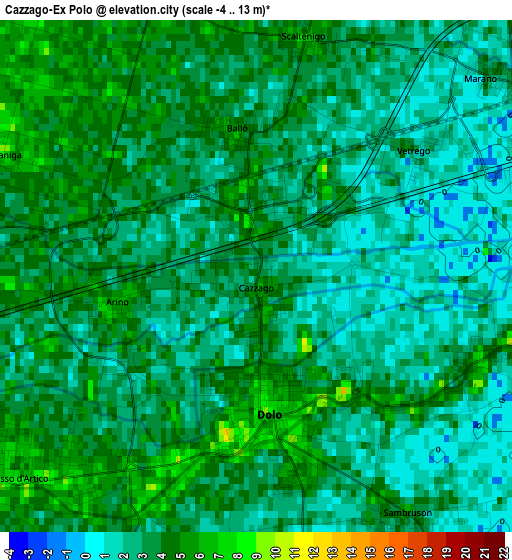 Cazzago-Ex Polo elevation map