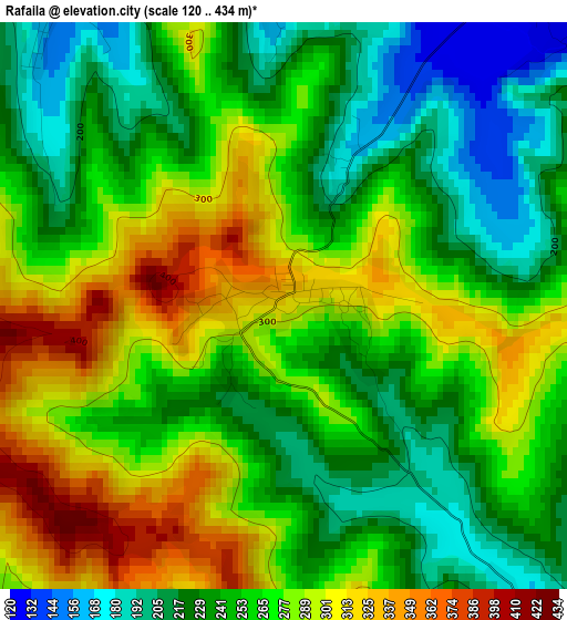 Rafaila elevation map