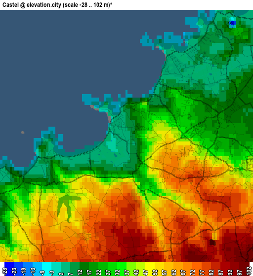Castel elevation map