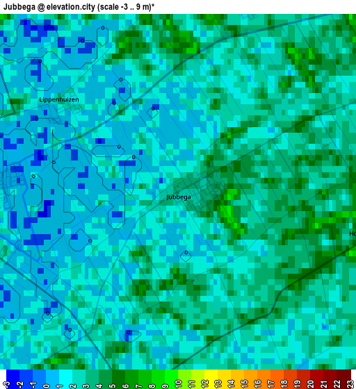 Jubbega elevation map