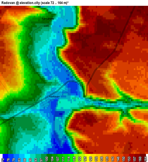 Radovan elevation map