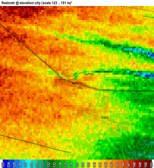 Radomir elevation map