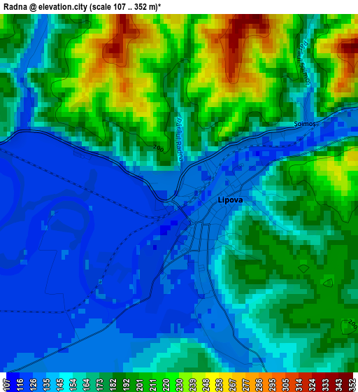 Radna elevation map