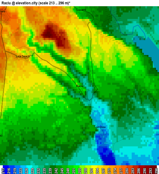 Raciu elevation map