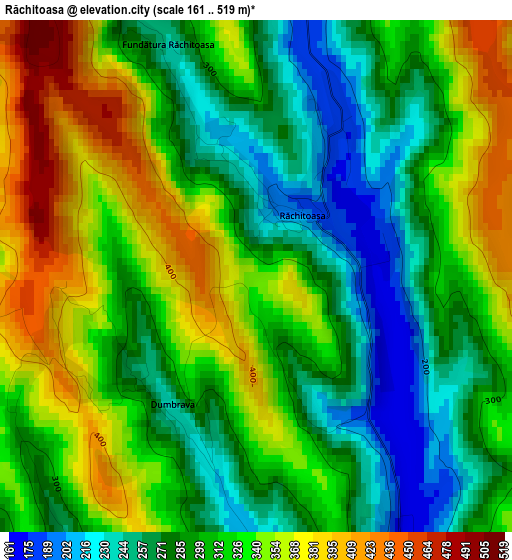 Răchitoasa elevation map