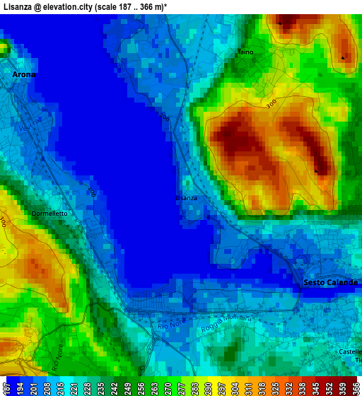 Lisanza elevation map