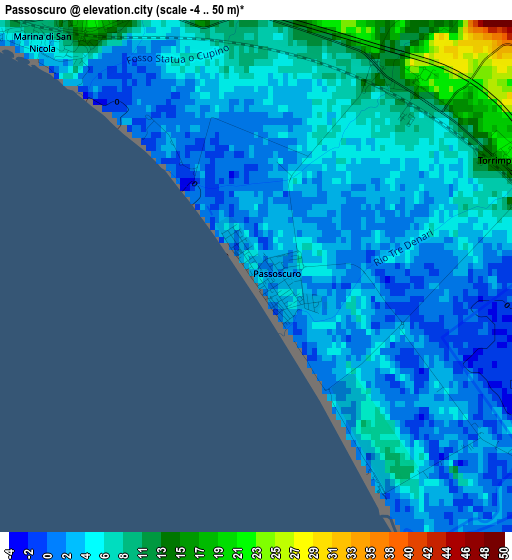 Passoscuro elevation map