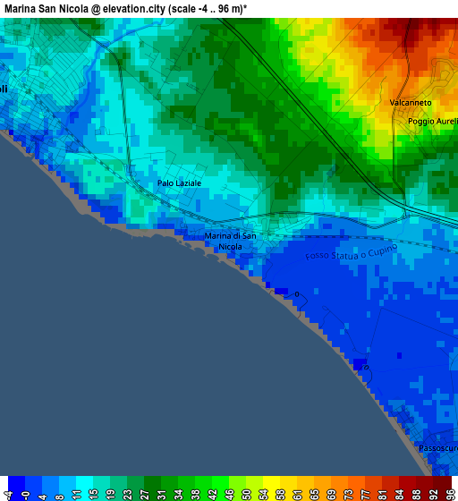 Marina San Nicola elevation map