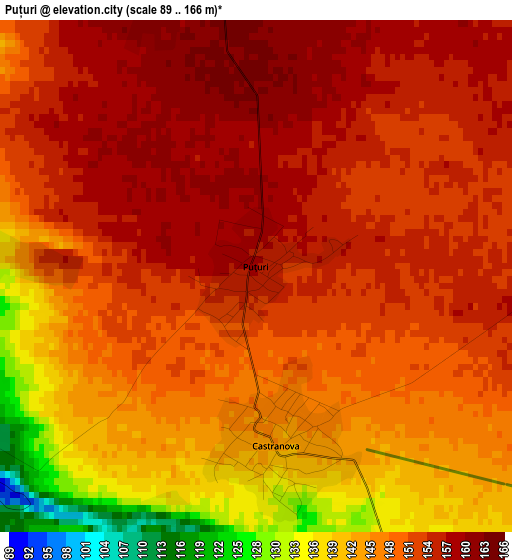 Puțuri elevation map