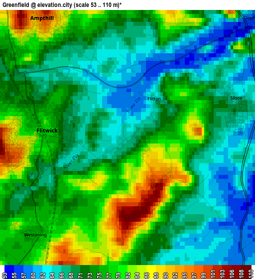 Greenfield elevation map