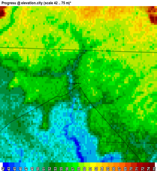 Progresu elevation map