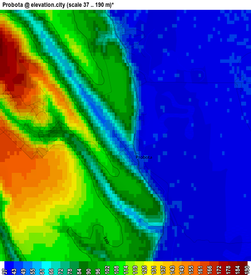 Probota elevation map