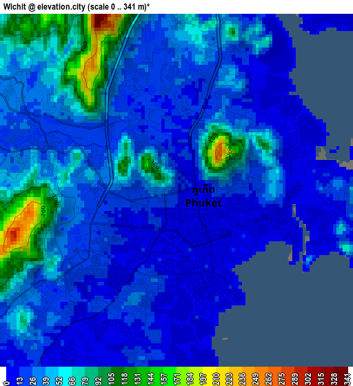 Wichit elevation map