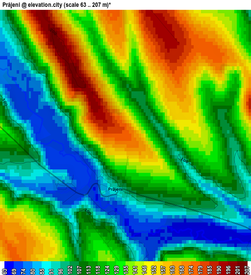 Prăjeni elevation map