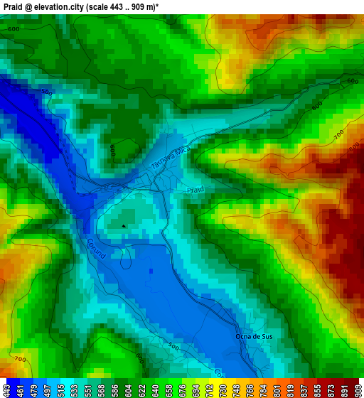 Praid elevation map