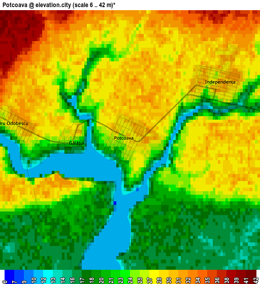 Potcoava elevation map