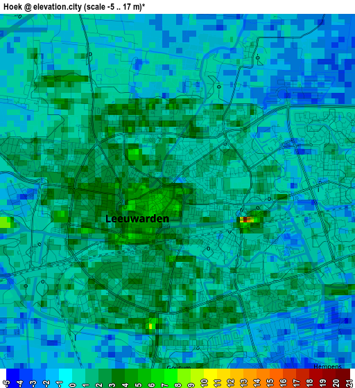 Hoek elevation map