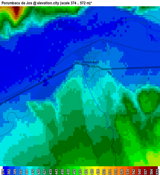 Porumbacu de Jos elevation map