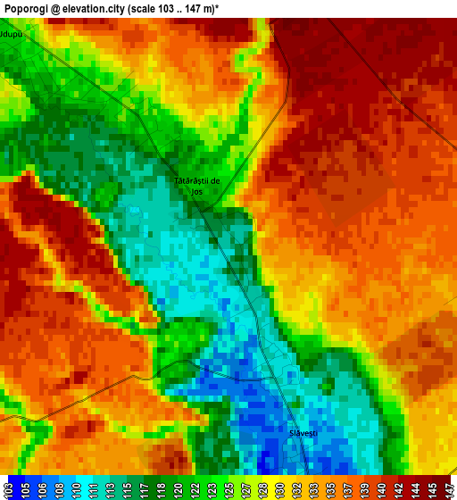 Poporogi elevation map