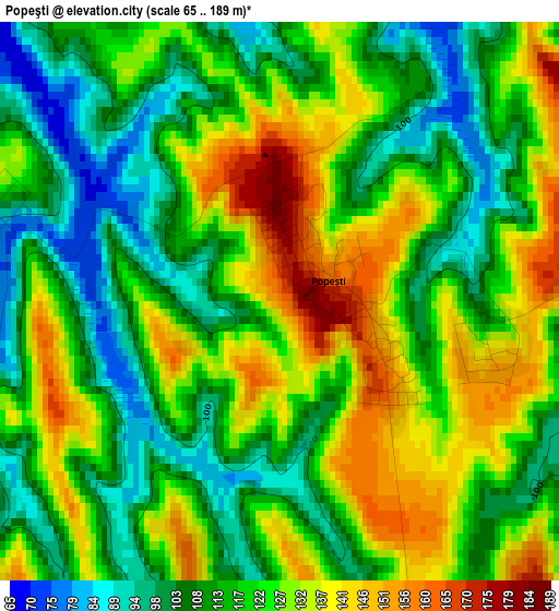 Popeşti elevation map