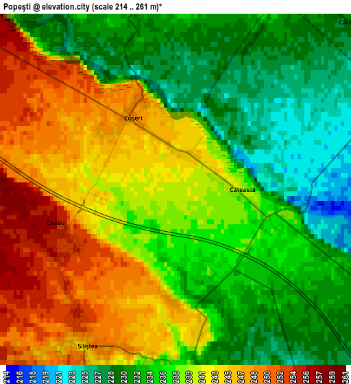 Popeşti elevation map