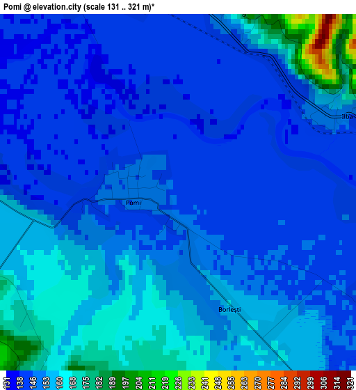 Pomi elevation map