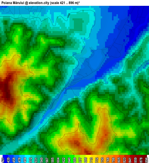 Poiana Mărului elevation map