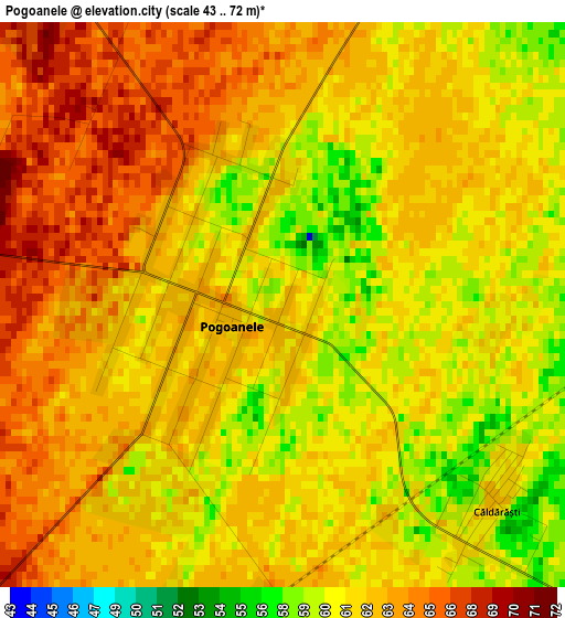 Pogoanele elevation map