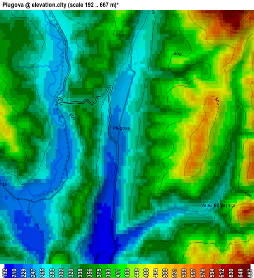 Plugova elevation map