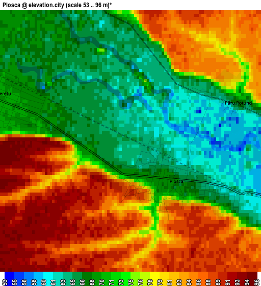 Plosca elevation map