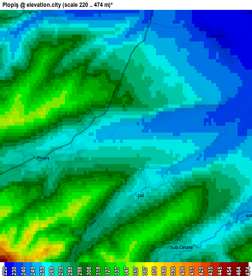 Plopiş elevation map