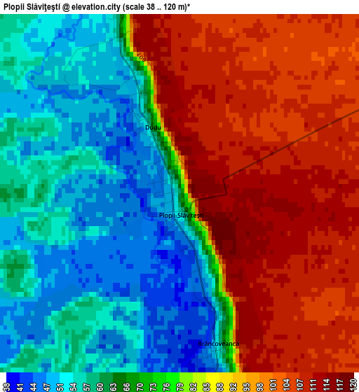 Plopii Slăviţeştí elevation map