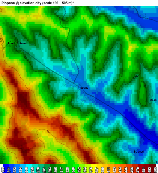 Plopana elevation map