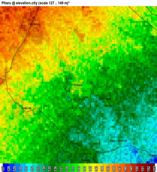 Pitaru elevation map