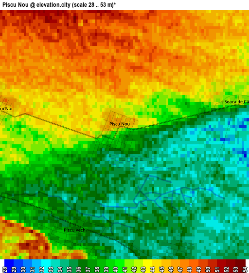 Piscu Nou elevation map