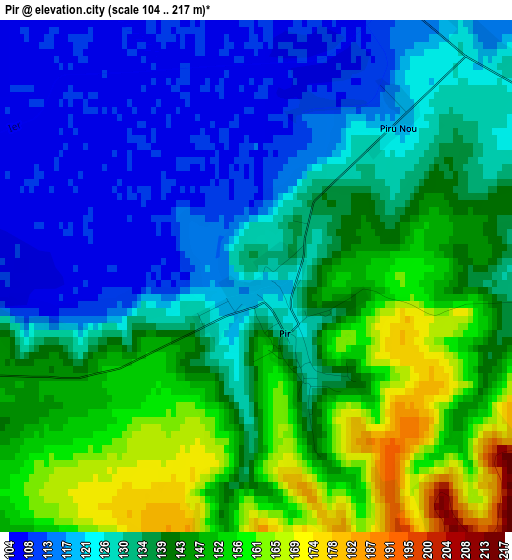 Pir elevation map