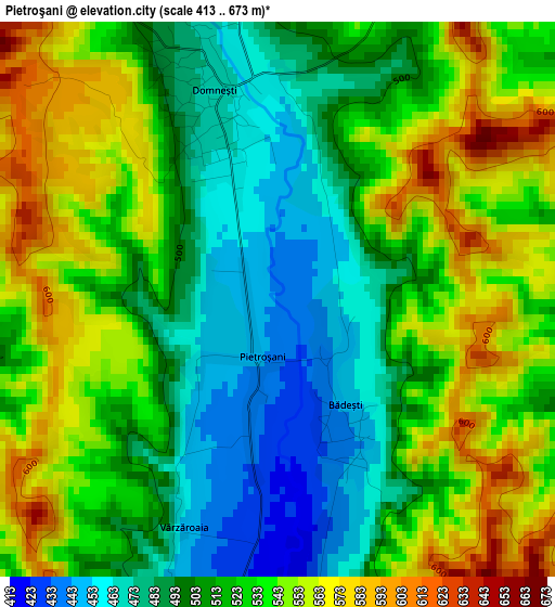 Pietroşani elevation map