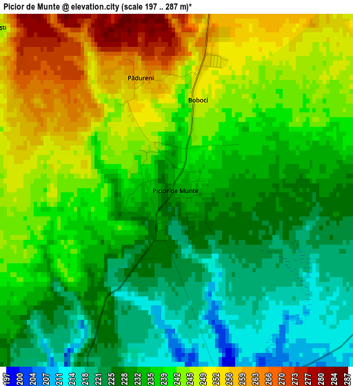 Picior de Munte elevation map