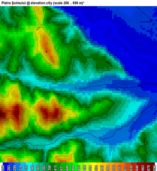 Piatra Şoimului elevation map