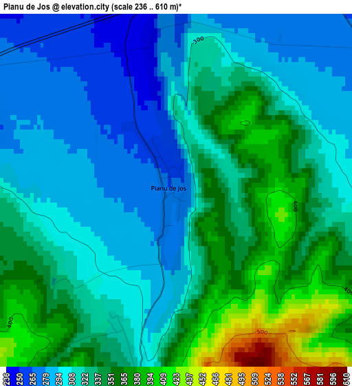 Pianu de Jos elevation map